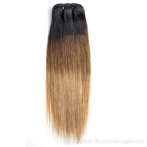Brazilian Hair Bundles With Closure T1b/4/27 Ombre Color Human Hair 3 Bundles With Closure Remy 4x4 Lace Closure With Bundles